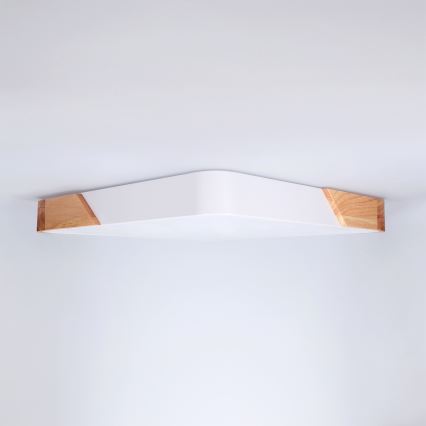 Brilagi - Dimeriuojamas LED lubų šviestuvas PILANA LED/48W/230V 3000-6500K ąžuolas/balta 42x42 cm + nuotolinis valdymas