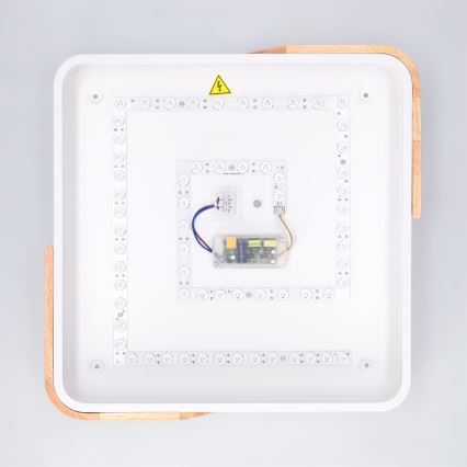 Brilagi - Dimeriuojamas LED lubų šviestuvas PILANA LED/48W/230V 3000-6500K ąžuolas/balta 42x42 cm + nuotolinis valdymas