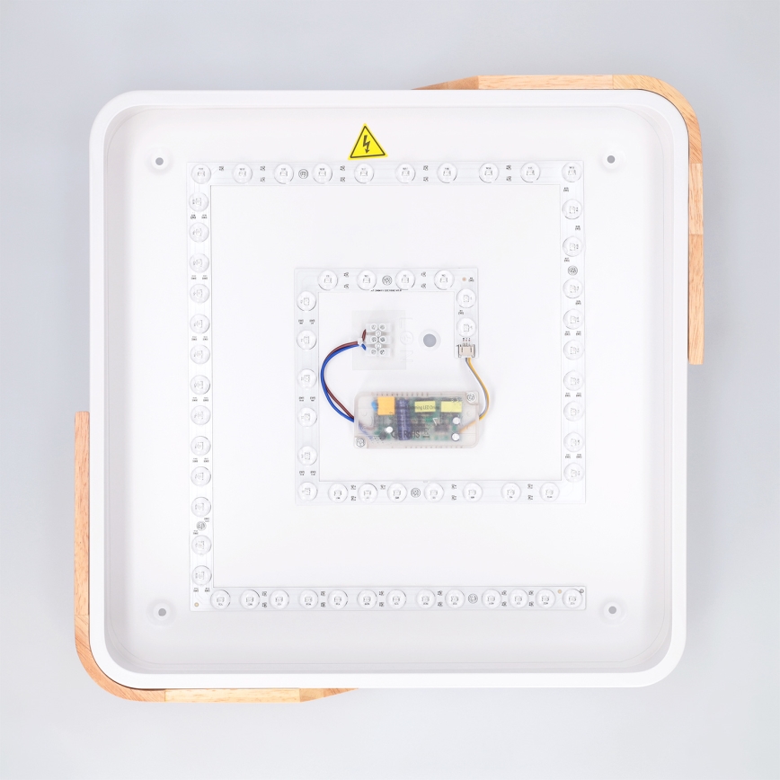 Brilagi - Dimeriuojamas LED lubų šviestuvas PILANA LED/48W/230V 3000-6500K ąžuolas/balta 42x42 cm + nuotolinis valdymas
