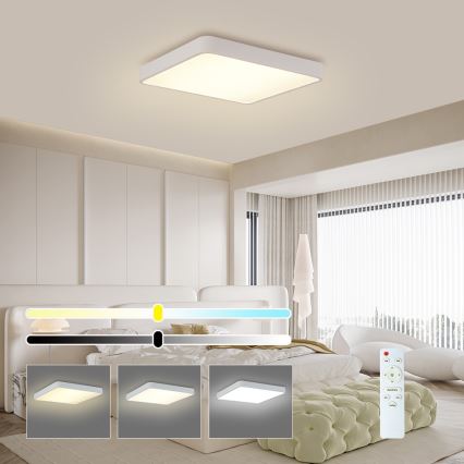 Brilagi - LED Pritemdomas lubinis šviestuvas POOL LED/36W/230V 3000-6000K 40x40 cm balta + nuotolinio valdymo pultas
