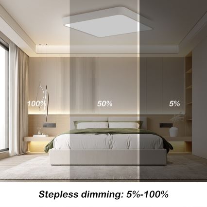 Brilagi - LED Pritemdomas lubinis šviestuvas POOL LED/36W/230V 3000-6000K 40x40 cm balta + nuotolinio valdymo pultas