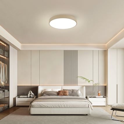 Brilagi - dimeriuojamas LED lubų šviestuvas POOL LED/60W/230V 3000-6000K, skersmuo 60 cm, smėlinės spalvos, su nuotoliniu valdymu