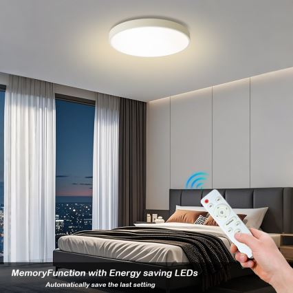Brilagi - LED Reguliuojamas lubų šviestuvas POOL LED/60W/230V 3000-6000K Ø 60 cm baltas + nuotolinio valdymo pultelis