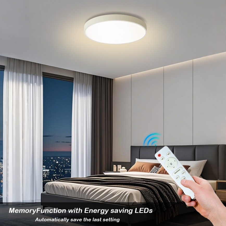 Brilagi - LED Reguliuojamas lubų šviestuvas POOL LED/60W/230V 3000-6000K Ø 60 cm baltas + nuotolinio valdymo pultelis