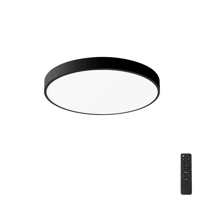 Brilagi - LED Reguliuojamas lubų šviestuvas POOL LED/60W/230V 3000-6000K Ø 60 cm juodas + nuotolinio valdymo pultelis