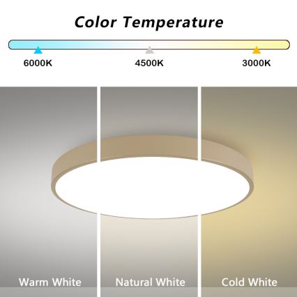 Brilagi - LED pritemdomas lubų šviestuvas POOL SMART LED/100W/230V 3000-6000K 80 cm smėlinė Wi-Fi Tuya + nuotolinis pultas