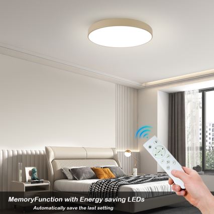 Brilagi - LED pritemdomas lubų šviestuvas POOL SMART LED/100W/230V 3000-6000K 80 cm smėlinė Wi-Fi Tuya + nuotolinis pultas