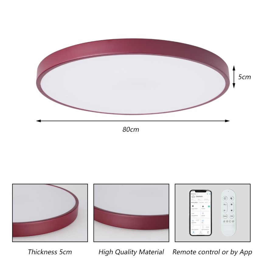 Brilagi - LED dimeriuojamas šviestuvas POOL SMART LED/100W/230V skersmuo 80 cm 3000-6000K Wi-Fi Tuya + nuotolinis pultas bordo