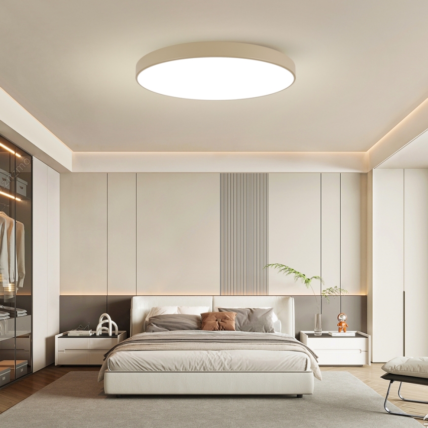 Brilagi - Reguliuojamas LED lubų šviestuvas POOL SMART LED/128W/230V 3000-6000K 100 cm smėlio spalvos Wi-Fi Tuya + nuotolinis valdymas