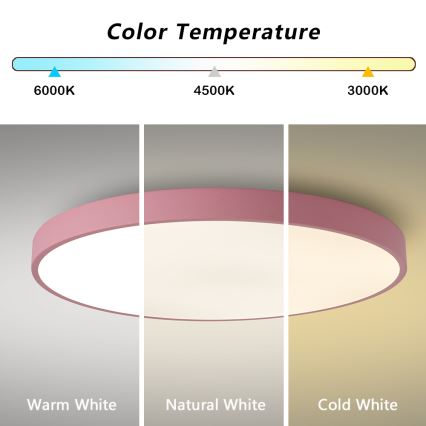 Brilagi - reguliuojamas LED šviestuvas POOL SMART LED/128W/230V, skersmuo 100 cm, Wi-Fi Tuya + nuotolinis valdymas, rožinis