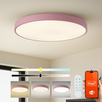 Brilagi - LED reguliuojamas šviestuvas POOL SMART LED/128W/230V skersmuo 100 cm 3000-6000K Wi-Fi Tuya + su nuotoliniu valdymu rožinė
