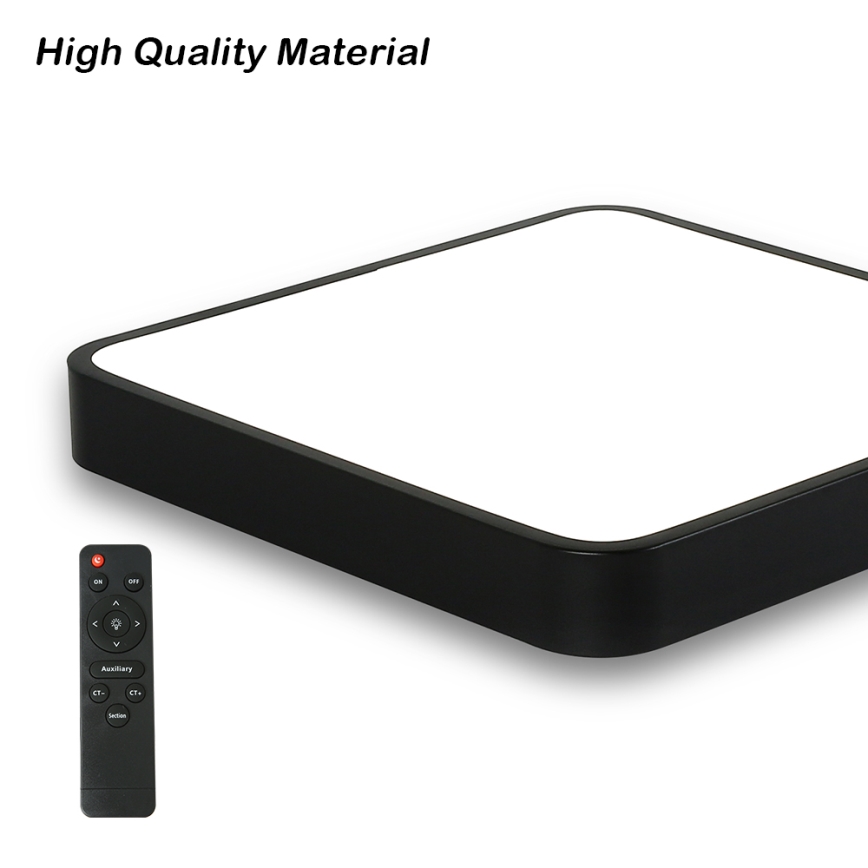 Brilagi - LED reguliuojamas lubų šviestuvas POOL SQUARE LED/36W/230V 3000-6000K 40x40 cm juodas + nuotolinio valdymo pultas