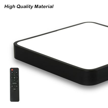 Brilagi - LED reguliuojamas lubų šviestuvas POOL SQUARE LED/48W/230V 3000-6000K 50x50 cm juodas + nuotolinio valdymo pultas