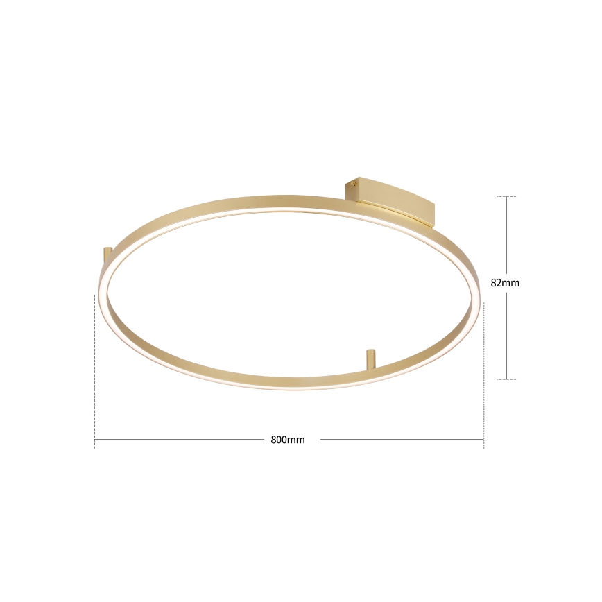 Brilagi - Dimeriuojamas LED lubų šviestuvas PORTOFINO LED/60W/230V 3000-6000K skersmuo 80 cm auksinis + nuotolinis valdymas