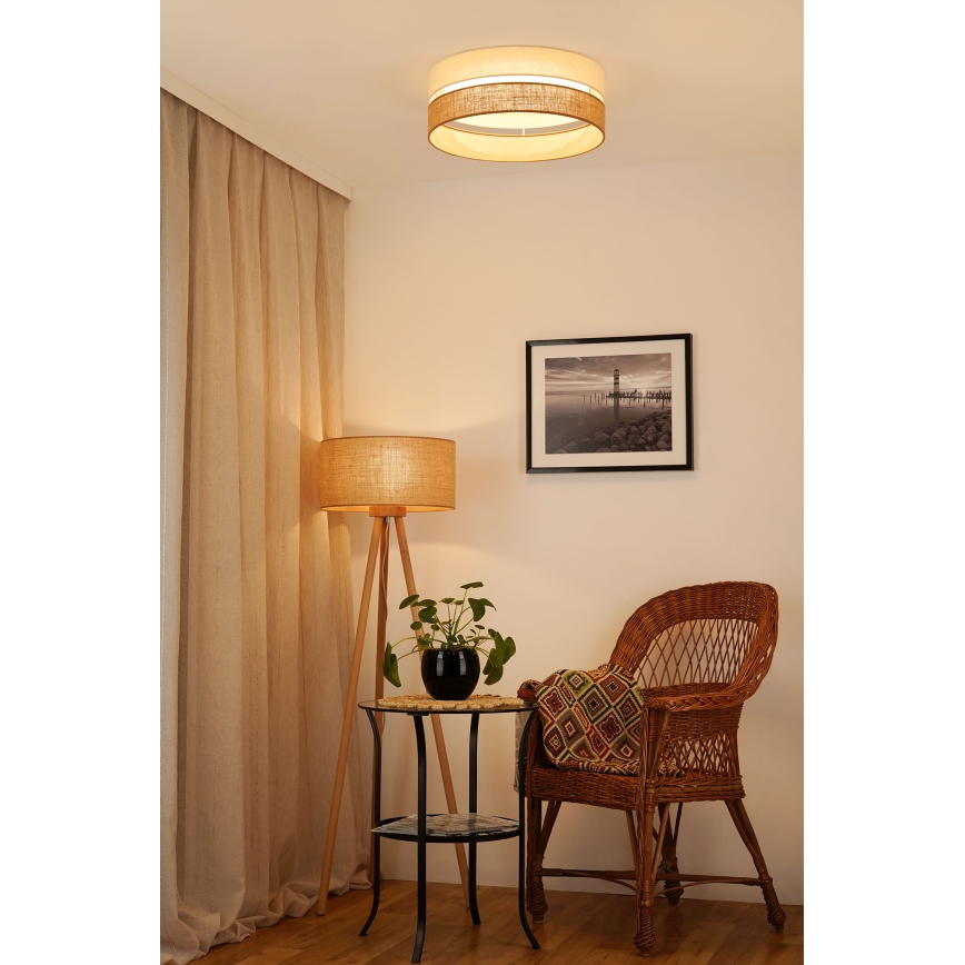 Brilagi - LED Pritemdomas lubinis šviestuvas ROYAL YUTE LED/24W/230V diametras 45 cm 3000/4000/6500K smėlio spalva/kreminė  + nuotolinio valdymo pultas