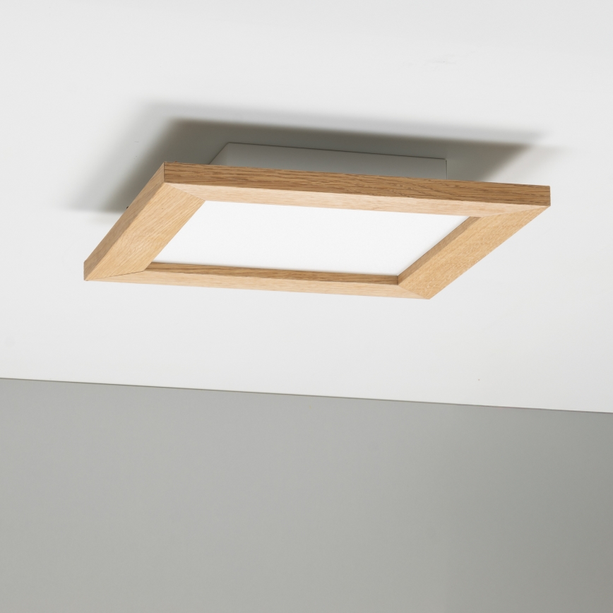 Brilagi - LED Pritemdomas lubinis šviestuvas SLIMFRAME WOOD LED/25W/230V 34x34 cm 3000-6000K ruda + nuotolinio valdymo pultas