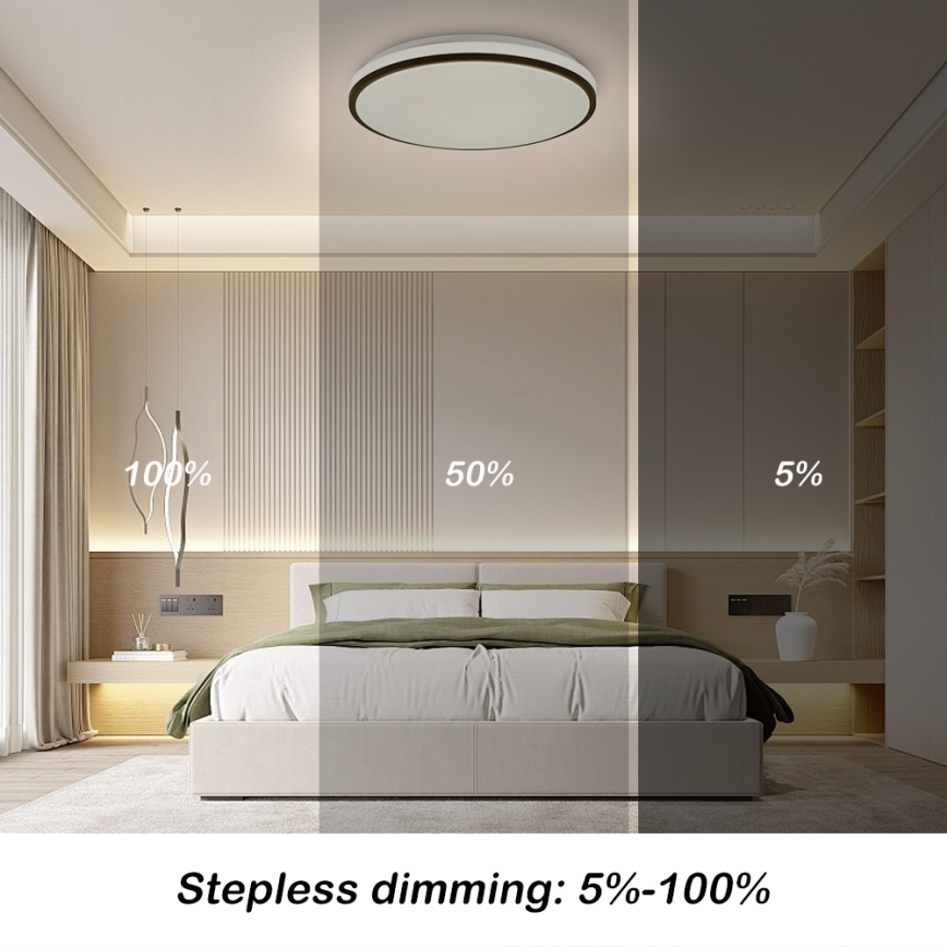Brilagi - LED Pritemdomas lubinis šviestuvas SMART LED/28W/230V 3000-6000K diametras 35 cm Wi-Fi Tuya + nuotolinio valdymo pultas