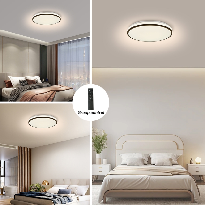 Brilagi - LED Pritemdomas lubinis šviestuvas SMART LED/28W/230V 3000-6000K diametras 35 cm Wi-Fi Tuya + nuotolinio valdymo pultas