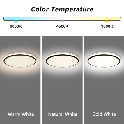 Brilagi - LED Pritemdomas lubinis šviestuvas SMART LED/28W/230V 3000-6000K diametras 35 cm Wi-Fi Tuya + nuotolinio valdymo pultas