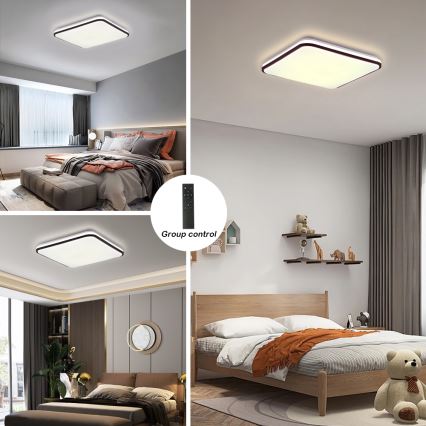 Brilagi - LED Pritemdomas lubinis šviestuvas SMART LED/36W/230V 3000-6000K 45x45 cm Wi-Fi Tuya + nuotolinio valdymo pultas
