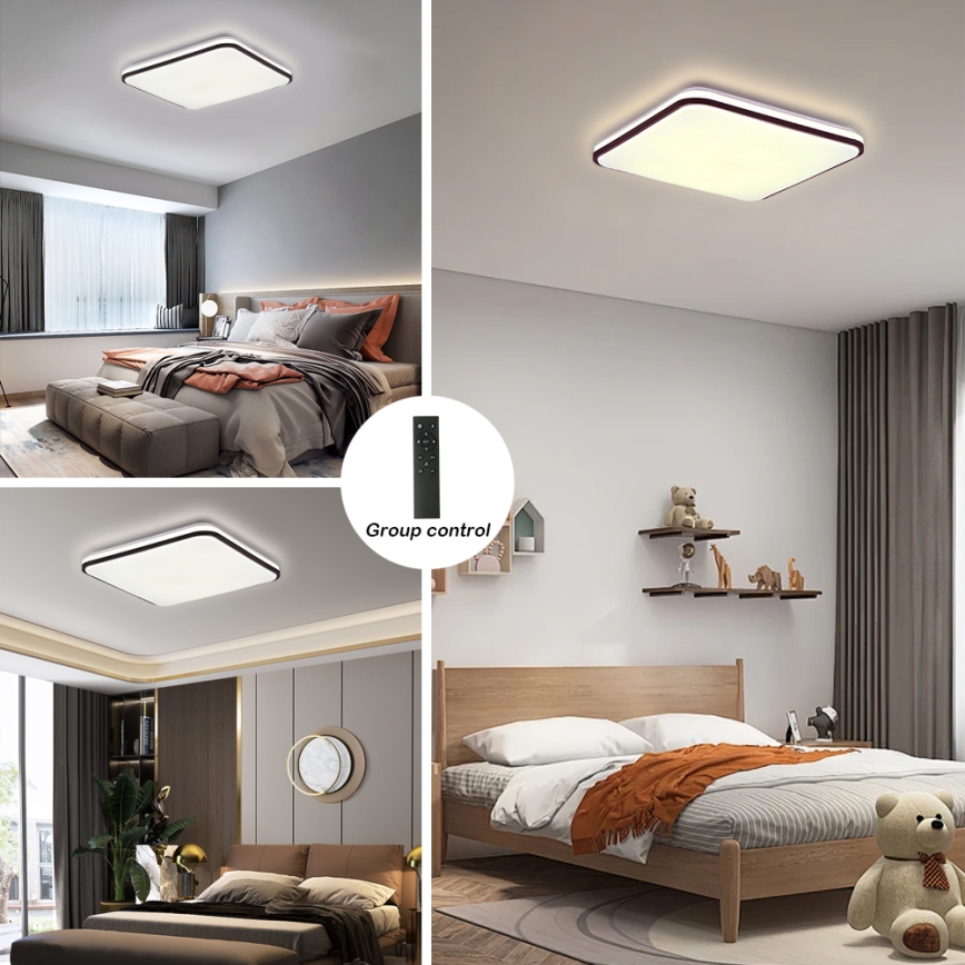 Brilagi - LED Pritemdomas lubinis šviestuvas SMART LED/36W/230V 3000-6000K 45x45 cm Wi-Fi Tuya + nuotolinio valdymo pultas