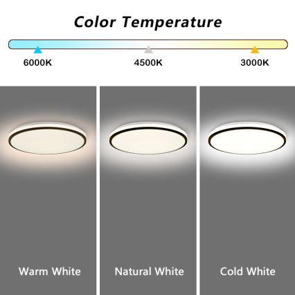 Brilagi - LED Pritemdomas lubinis šviestuvas SMART LED/36W/230V 3000-6000K diametras 45 cm Wi-Fi Tuya + nuotolinio valdymo pultas