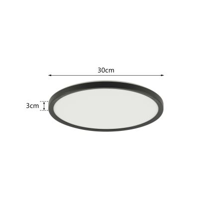 Brilagi - LED Reguliuojamas šviestuvas su jutikliu ULTRA SLIM LED/18W/230V diametras 30 cm + nuotolinio valdymo pultas