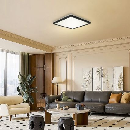 Brilagi - LED reguliuojamas šviestuvas su judesio ir sutemų jutikliu ULTRA PLONAS LED/18W/230V 30x30 cm + nuotolinio valdymo pultas