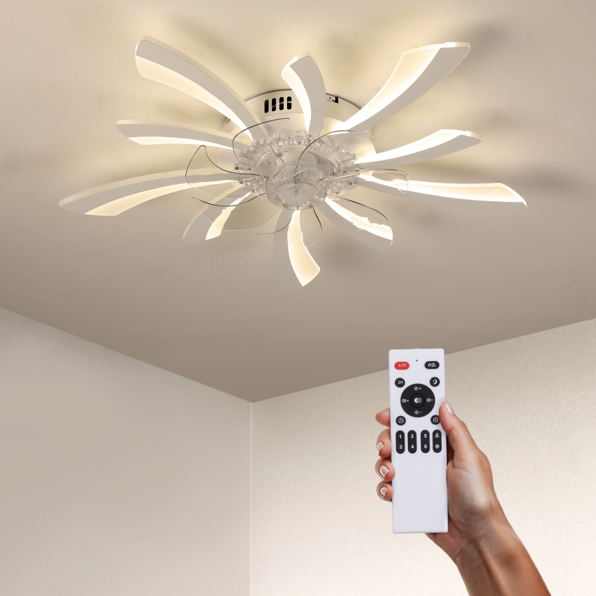 Brilagi - LED reguliuojamas lubų šviestuvas su ventiliatoriumi LED/50W/230V 3000-6500K baltas + nuotolinio valdymo pultas