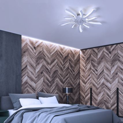Brilagi - LED reguliuojamas lubų šviestuvas su ventiliatoriumi LED/50W/230V 3000-6500K baltas + nuotolinio valdymo pultas