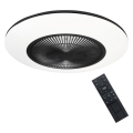 Brilagi - LED Reguliuojamas šviestuvas su ventiliatoriumi AURA LED/38W/230V 3000-6000K juodas + valdymo pultas