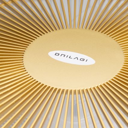 Brilagi - LED reguliuojamas šviestuvas su ventiliatoriumi AURA LED/38W/230V 3000-6000K auksinis + nuotolinio valdymo pultas