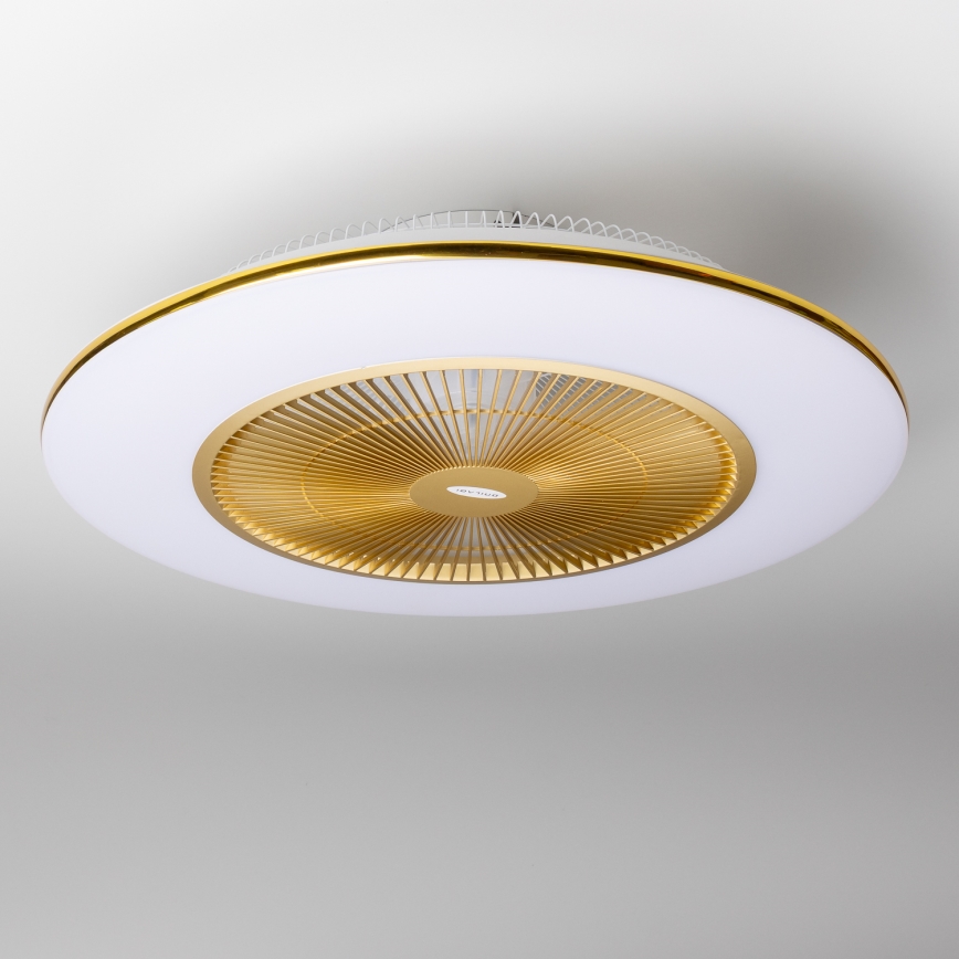 Brilagi - LED Reguliuojamas šviestuvas su ventiliatoriumi AURA LED/38W/230V 3000-6000K aukso + valdymo pultas