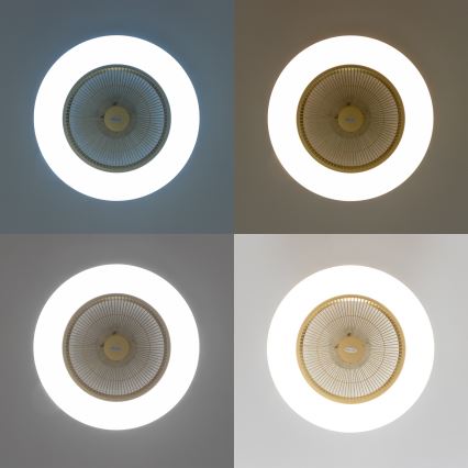 Brilagi - LED Reguliuojamas šviestuvas su ventiliatoriumi AURA LED/38W/230V 3000-6000K aukso + valdymo pultas