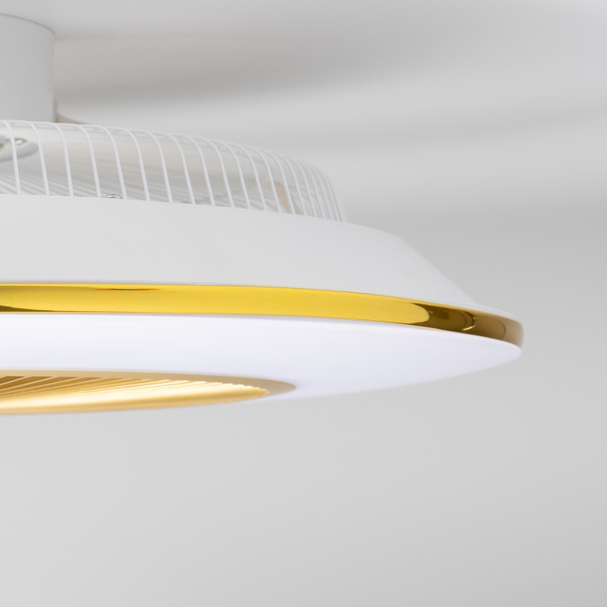 Brilagi - LED Reguliuojamas šviestuvas su ventiliatoriumi AURA LED/38W/230V 3000-6000K aukso + valdymo pultas