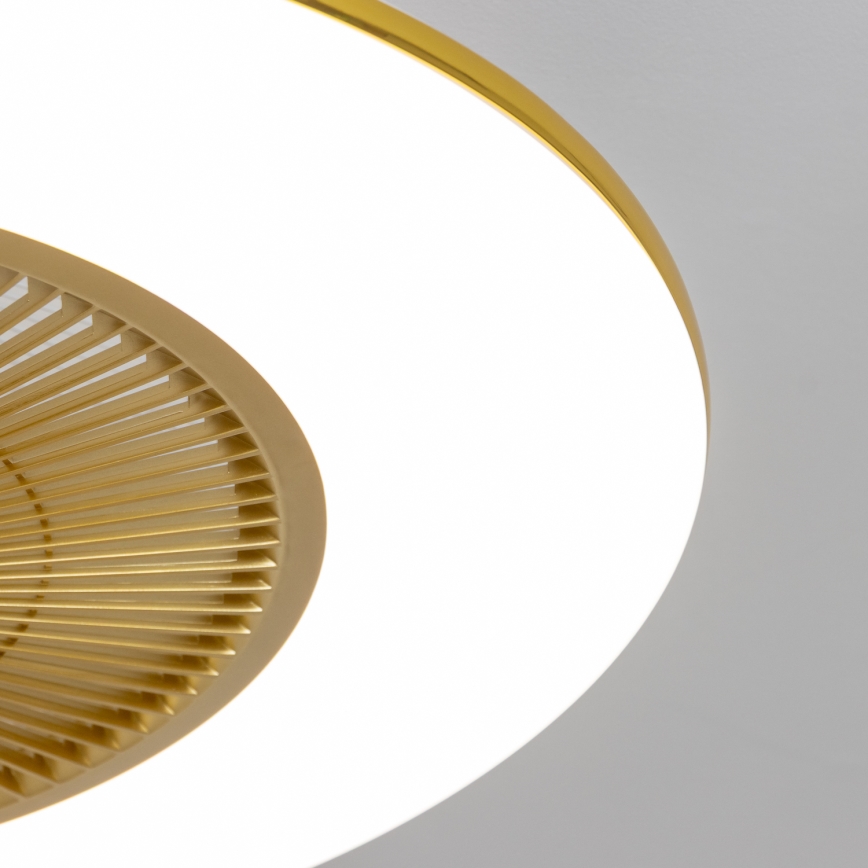 Brilagi - LED Reguliuojamas šviestuvas su ventiliatoriumi AURA LED/38W/230V 3000-6000K aukso + valdymo pultas
