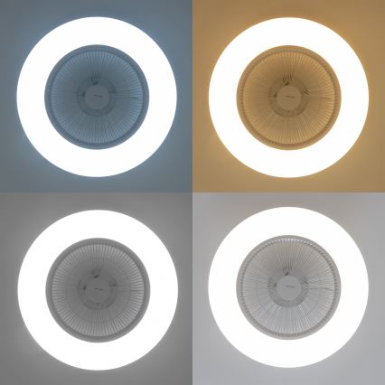 Brilagi - LED Reguliuojamas šviestuvas su ventiliatoriumi  AURA LED/38W/230V 3000-6000K baltas + valdymo pultas