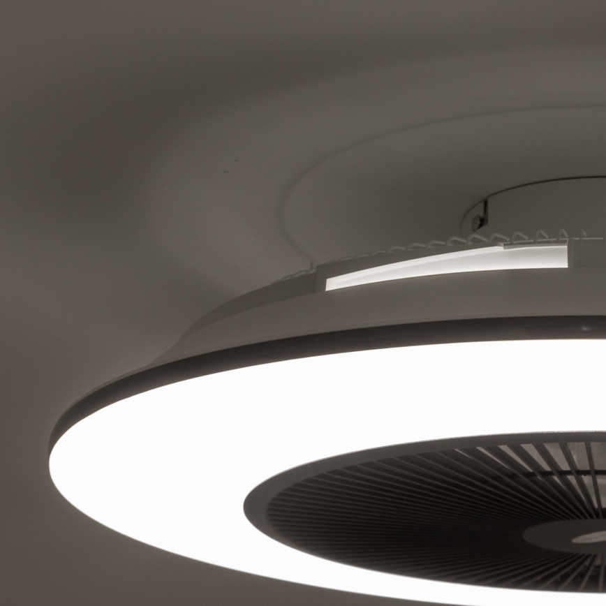 Brilagi - LED Reguliuojamas šviestuvas su ventiliatoriumi AURA LED/38W/230V 3000-6000K juodas + valdymo pultas