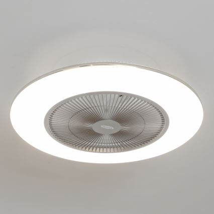 Brilagi - LED reguliuojamas šviestuvas su ventiliatoriumi AURA LED/38W/230V 3000-6000K sidabrinės spalvos + nuotolinis valdymas