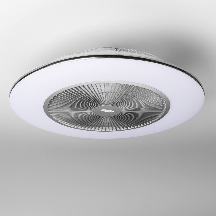 Brilagi - LED Reguliuojamas šviestuvas su ventiliatoriumi AURA LED/38W/230V 3000-6000K sidabras + valdymo pultas
