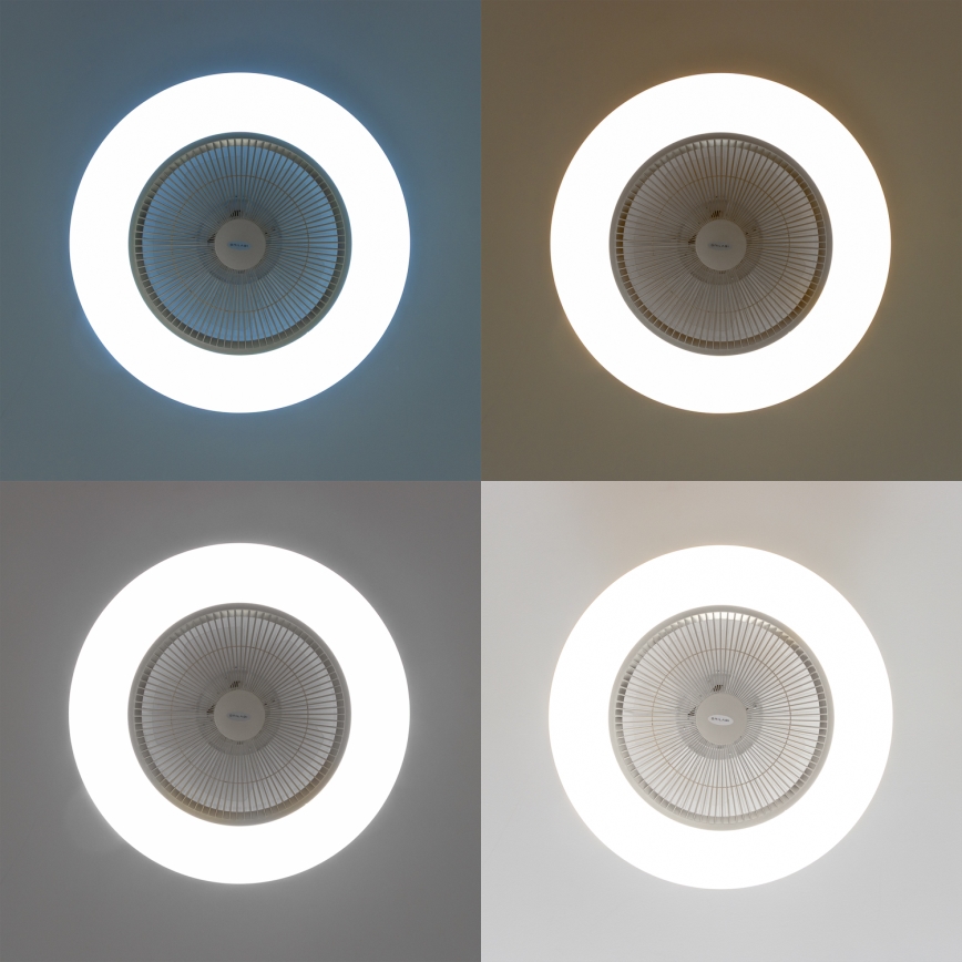 Brilagi - LED Reguliuojamas šviestuvas su ventiliatoriumi AURA LED/38W/230V 3000-6000K sidabras + valdymo pultas