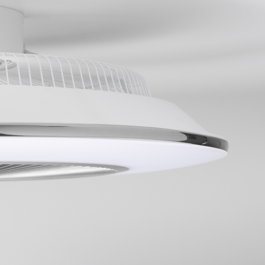Brilagi - LED Reguliuojamas šviestuvas su ventiliatoriumi AURA LED/38W/230V 3000-6000K sidabras + valdymo pultas