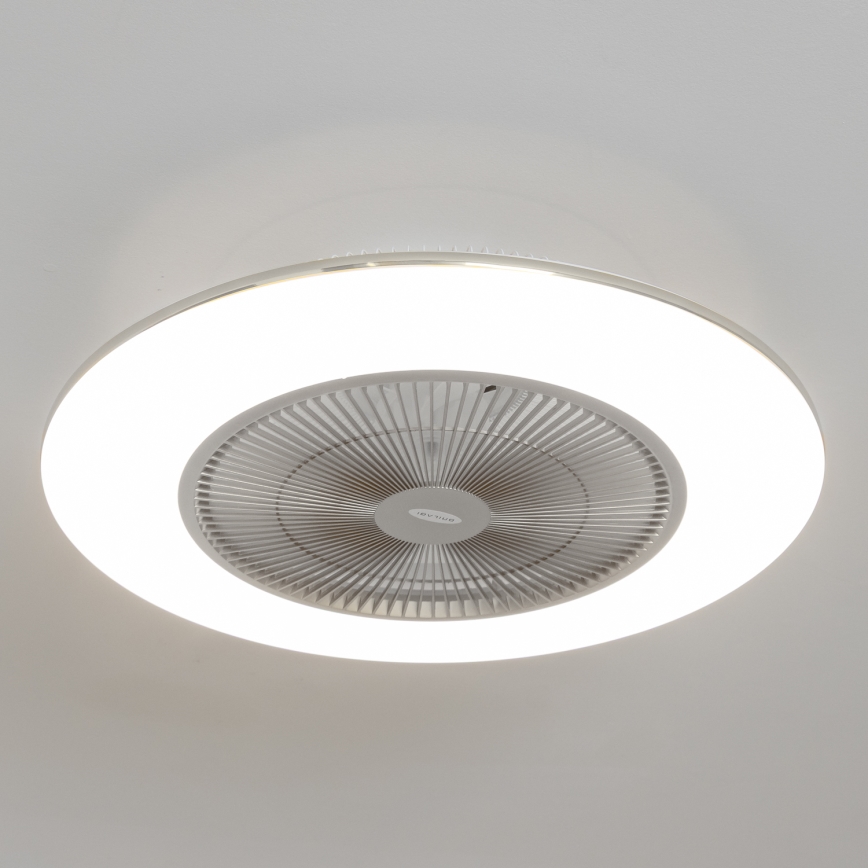 Brilagi - LED Reguliuojamas šviestuvas su ventiliatoriumi AURA LED/38W/230V 3000-6000K sidabras + valdymo pultas