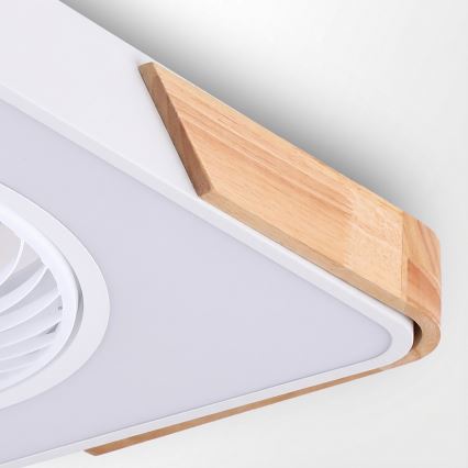 Brilagi - LED pritemdomas lubų šviestuvas su ventiliatoriumi LED/30W/230V 3000-6500K balta/ąžuolas + nuotolinis valdymas