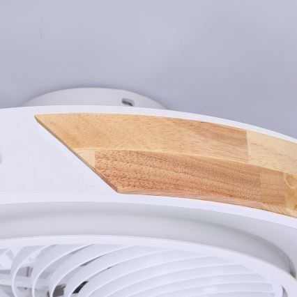 Brilagi - LED Pritemdomas lubinis šviestuvas su ventiliatoriumi LED/30W/230V 3000-6500K balta/ąžuolas + nuotolinio valdymo pultas