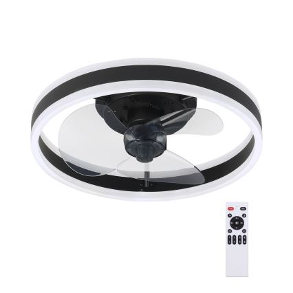 Brilagi - LED Pritemdomas lubinis šviestuvas su ventiliatoriumi LED/30W/230V 3000-6500K juoda + nuotolinio valdymo pultas
