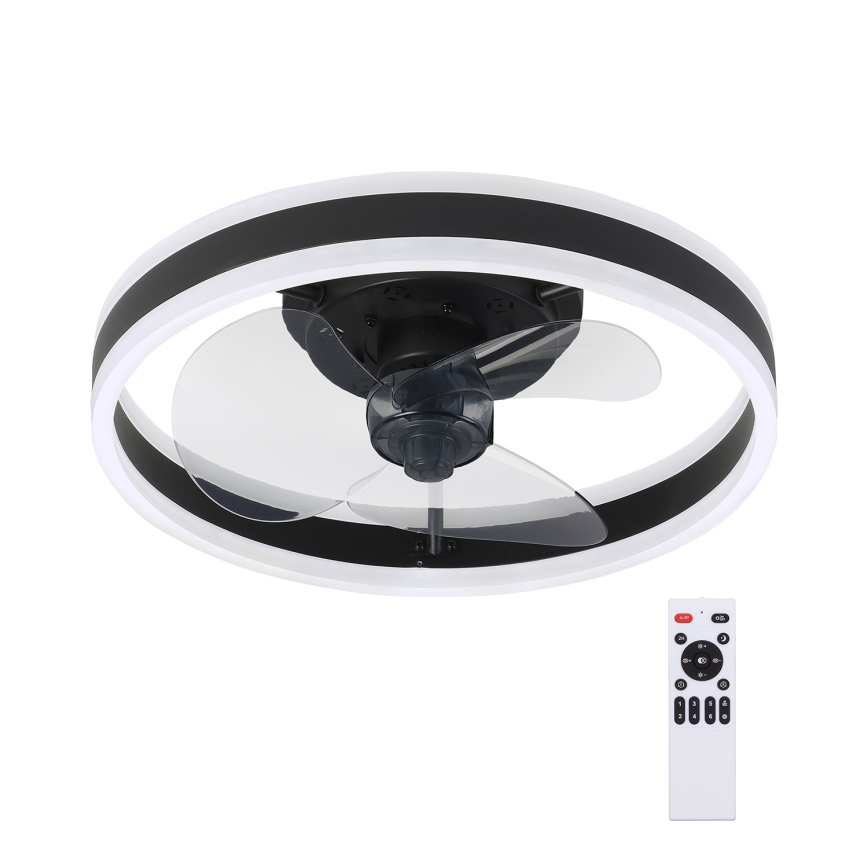 Brilagi - LED Pritemdomas lubinis šviestuvas su ventiliatoriumi LED/30W/230V 3000-6500K juoda + nuotolinio valdymo pultas