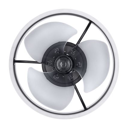 Brilagi - LED Pritemdomas lubinis šviestuvas su ventiliatoriumi LED/30W/230V 3000-6500K juoda + nuotolinio valdymo pultas