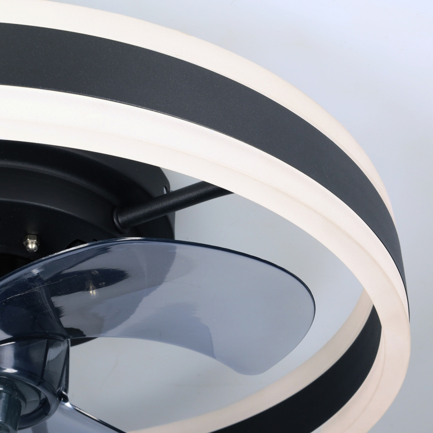 Brilagi - LED reguliuojamas lubų šviestuvas su ventiliatoriumi LED/30W/230V 3000-6500K juodas + nuotolinio valdymo pultas