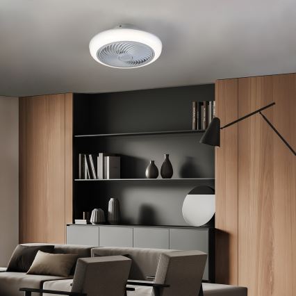 Brilagi - LED Pritemdomas lubinis šviestuvas su ventiliatoriumi LED/30W/230V 3000-6500K balta + nuotolinio valdymo pultas